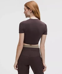 Wundermost Ultra-Soft Nulu Crewneck Cropped T-Shirt | Women's Short Sleeve Shirts & Tee's