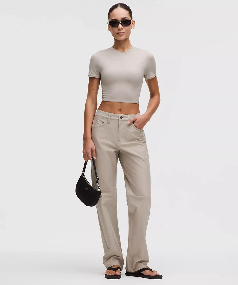 Wundermost Ultra-Soft Nulu Crewneck Cropped T-Shirt