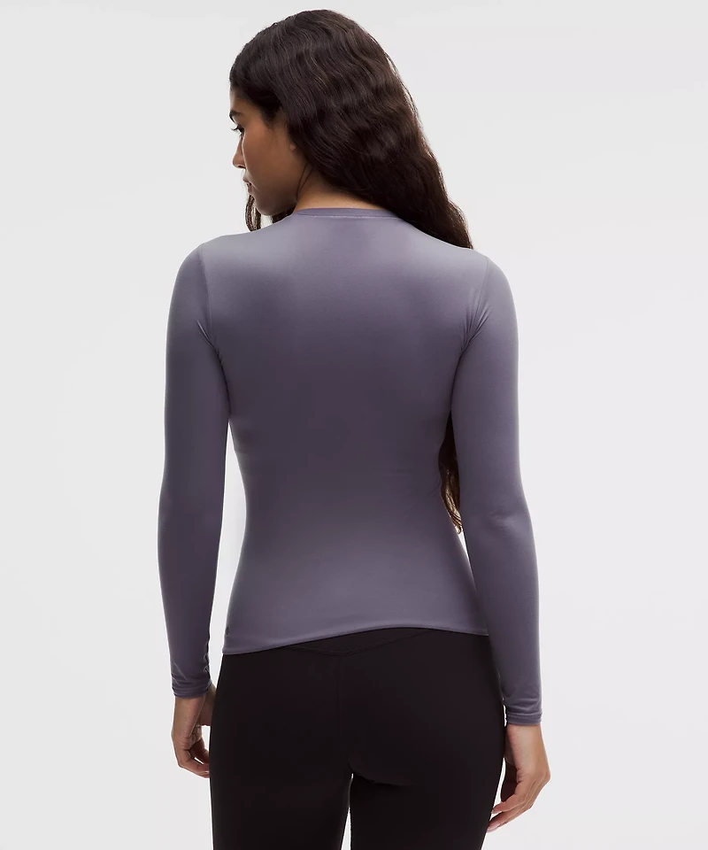 Wundermost Ultra-Soft Nulu Crewneck Long-Sleeve Shirt