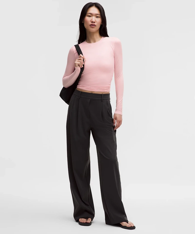 Wundermost Ultra-Soft Nulu Crewneck Long-Sleeve Shirt