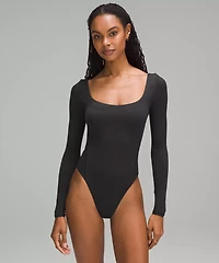 Wundermost Ultra-Soft Nulu Square-Neck Long-Sleeve Bodysuit | Women's Bodysuits