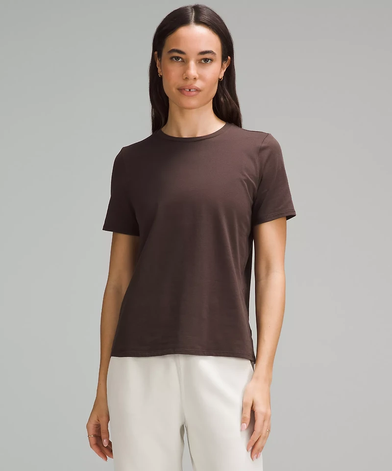 Organic Cotton Straight-Hem Crewneck T-Shirt | Women's Short Sleeve Shirts & Tee's