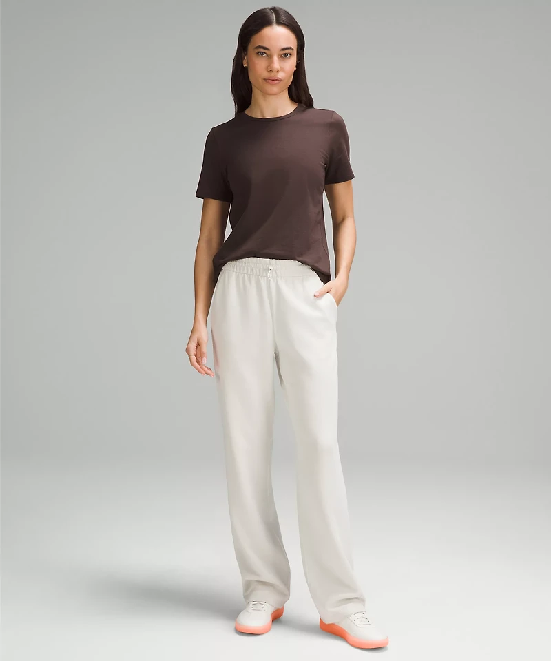 Organic Cotton Straight-Hem Crewneck T-Shirt | Women's Short Sleeve Shirts & Tee's