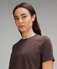 Organic Cotton Straight-Hem Crewneck T-Shirt | Women's Short Sleeve Shirts & Tee's