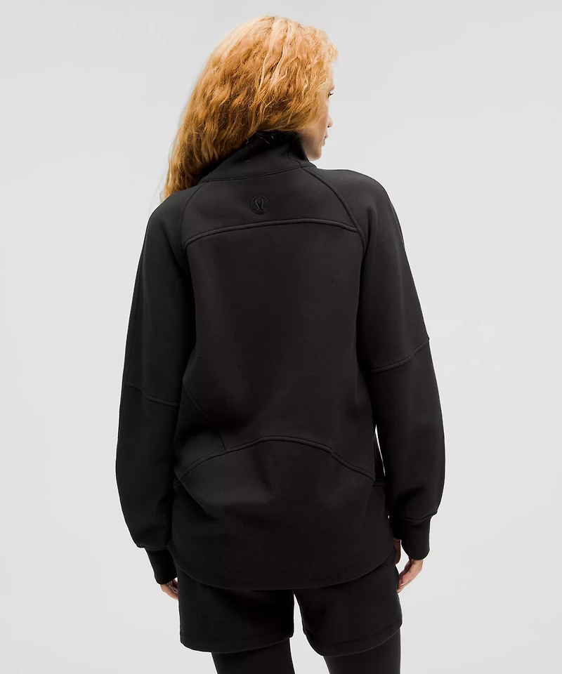 Scuba Oversized Funnel-Neck Half Zip *Long | Women's Hoodies & Sweatshirts