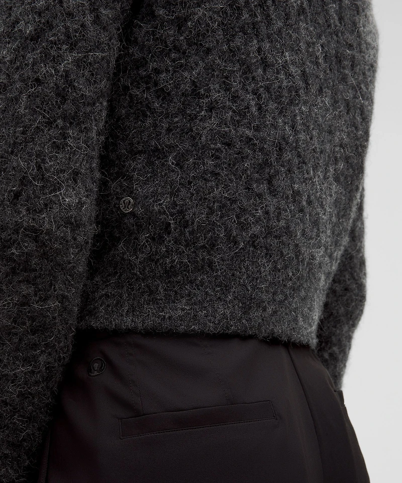 Alpaca Wool-Blend Crosshatch Sweater | Women's Sweaters