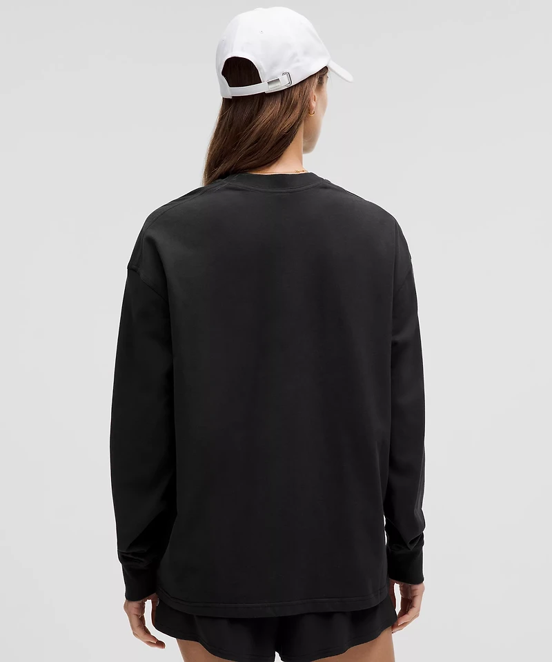 Heavyweight Cotton Crewneck Long-Sleeve Shirt