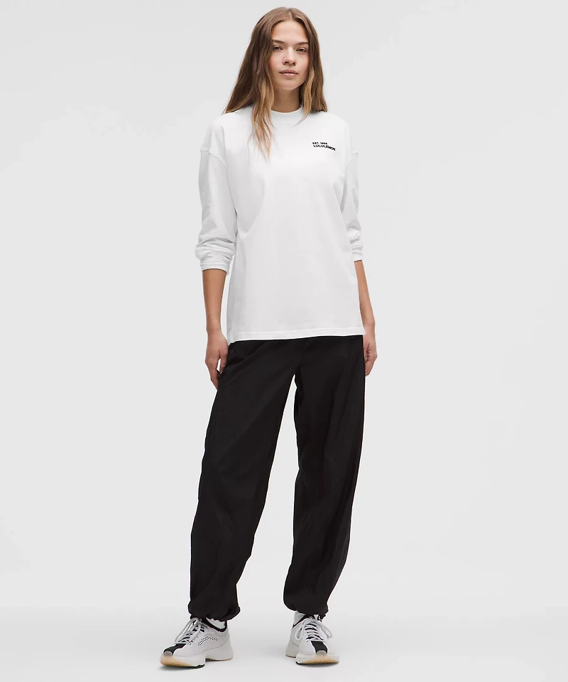 Heavyweight Cotton Crewneck Long-Sleeve Shirt