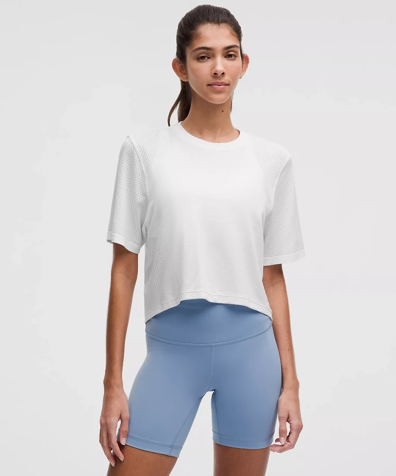 Swiftly High-Low Cropped Short-Sleeve Shirt | Women's Short Sleeve Shirts & Tee's