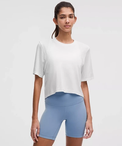 Swiftly High-Low Cropped Short-Sleeve Shirt | Women's Short Sleeve Shirts & Tee's