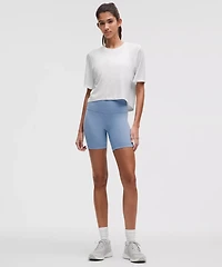 Swiftly High-Low Cropped Short-Sleeve Shirt | Women's Short Sleeve Shirts & Tee's
