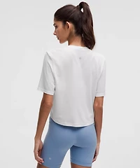 Swiftly High-Low Cropped Short-Sleeve Shirt | Women's Short Sleeve Shirts & Tee's