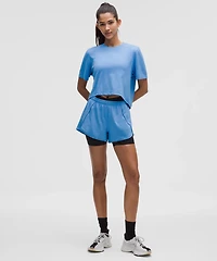 Swiftly High-Low Cropped Short-Sleeve Shirt