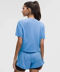 Swiftly High-Low Cropped Short-Sleeve Shirt