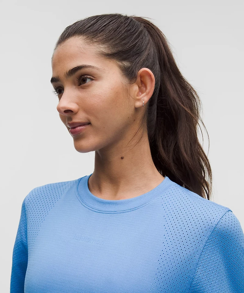 Swiftly High-Low Cropped Short-Sleeve Shirt