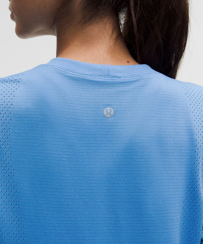 Swiftly High-Low Cropped Short-Sleeve Shirt