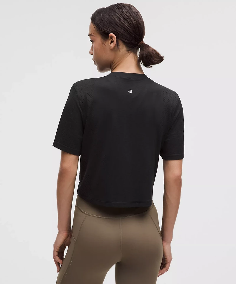Swiftly High-Low Cropped Short-Sleeve Shirt | Women's Short Sleeve Shirts & Tee's