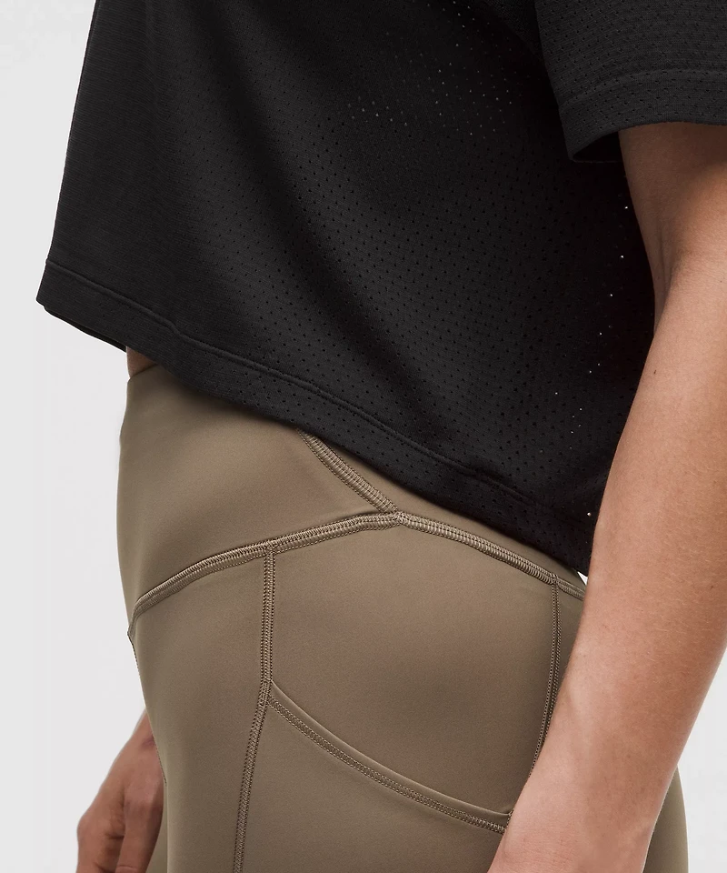 Swiftly High-Low Cropped Short-Sleeve Shirt | Women's Short Sleeve Shirts & Tee's