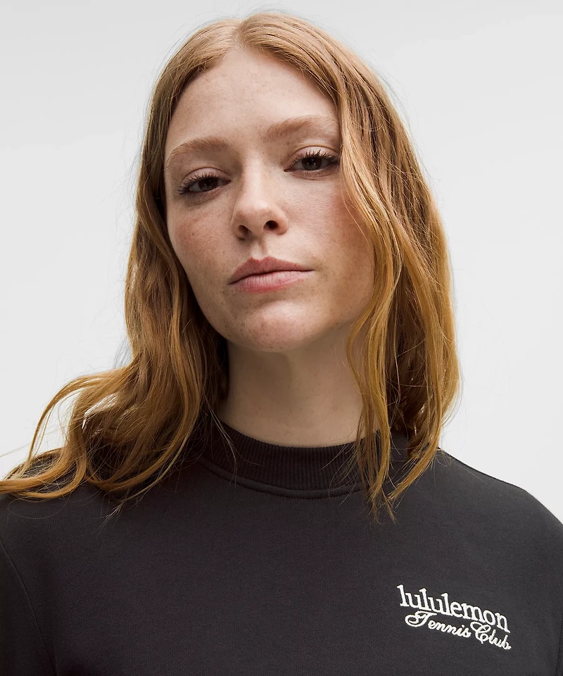 Cotton French Terry Crewneck Pullover *Tennis Club | Women's Hoodies & Sweatshirts