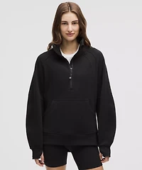 Scuba Oversized Funnel-Neck Half Zip *Long