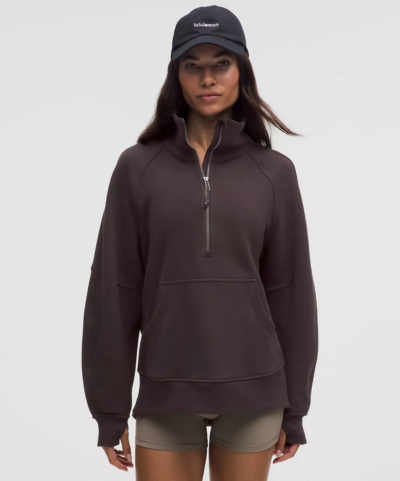Scuba Oversized Funnel-Neck Half Zip *Long