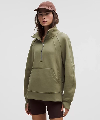Scuba Oversized Funnel-Neck Half Zip *Long | Women's Hoodies & Sweatshirts