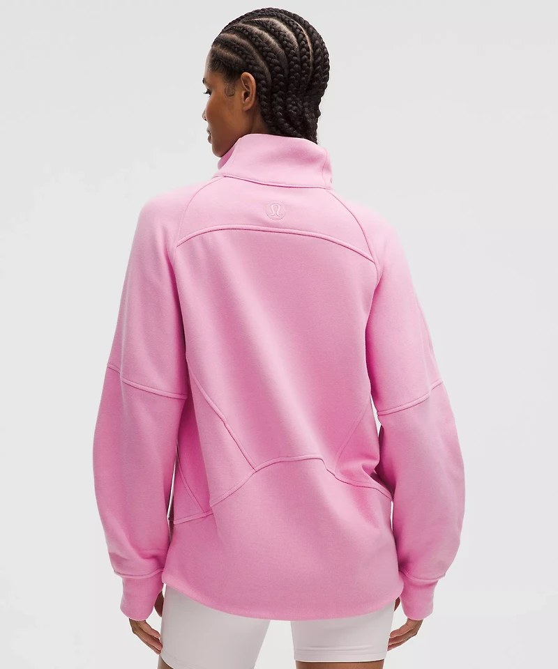 Scuba Oversized Funnel-Neck Half Zip *Long | Women's Hoodies & Sweatshirts