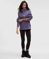 Scuba Oversized Funnel-Neck Half Zip *Long