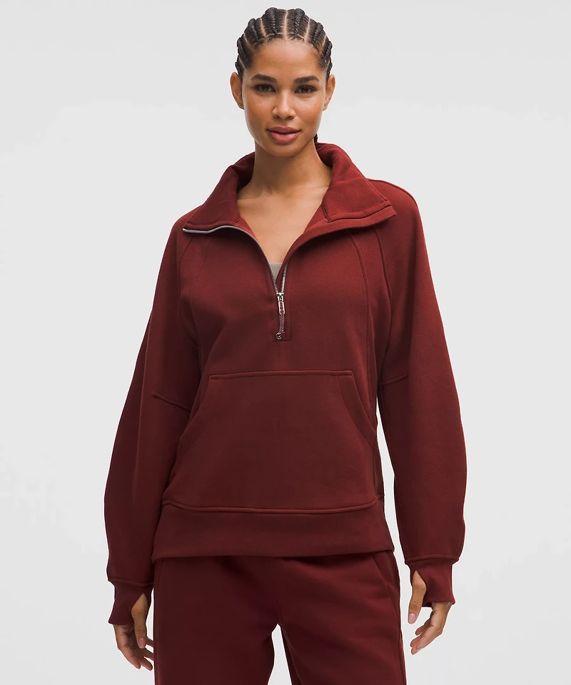 Scuba Oversized Funnel-Neck Half Zip *Long | Women's Hoodies & Sweatshirts