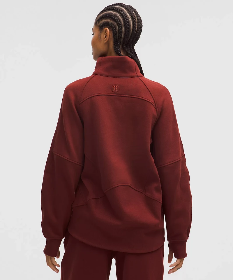 Scuba Oversized Funnel-Neck Half Zip *Long | Women's Hoodies & Sweatshirts