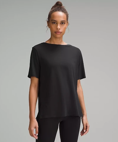 Relaxed-Fit Boatneck T-Shirt | Women's Short Sleeve Shirts & Tee's