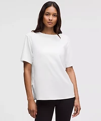 Relaxed-Fit Boatneck T-Shirt | Women's Short Sleeve Shirts & Tee's