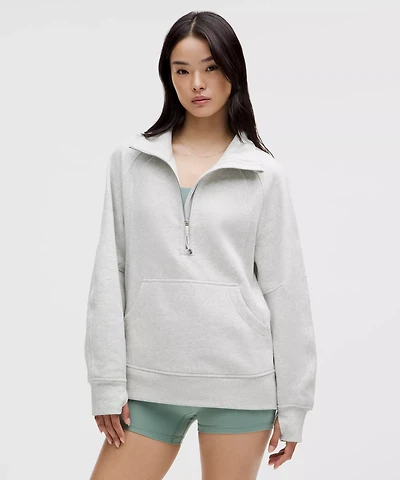 Scuba Oversized Funnel-Neck Half Zip *Long | Women's Hoodies & Sweatshirts