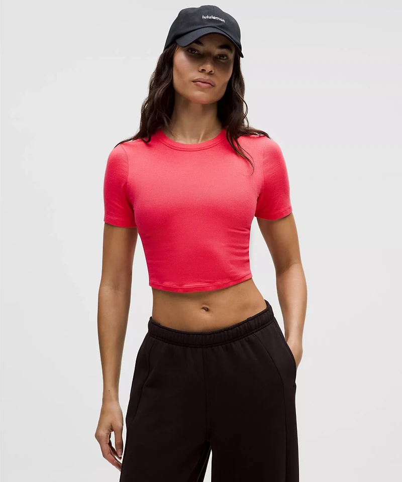 Hold Tight Straight-Hem Cropped T-Shirt | Women's Short Sleeve Shirts & Tee's