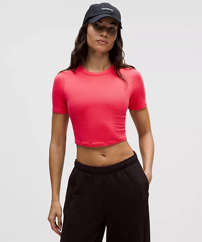 Hold Tight Straight-Hem Cropped T-Shirt | Women's Short Sleeve Shirts & Tee's