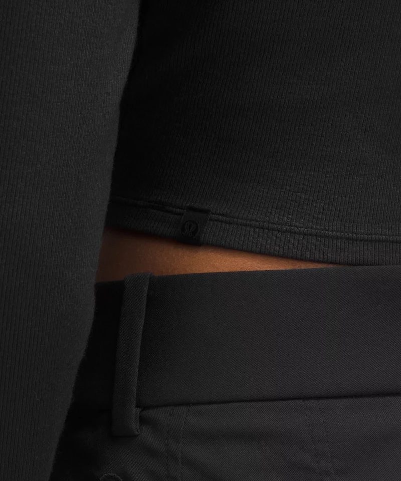 Hold Tight Straight-Hem Cropped Long-Sleeve Shirt | Women's Long Sleeve Shirts