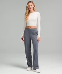 Hold Tight Straight-Hem Cropped Long-Sleeve Shirt | Women's Long Sleeve Shirts