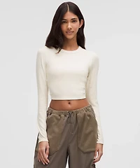 Hold Tight Straight-Hem Cropped Long-Sleeve Shirt