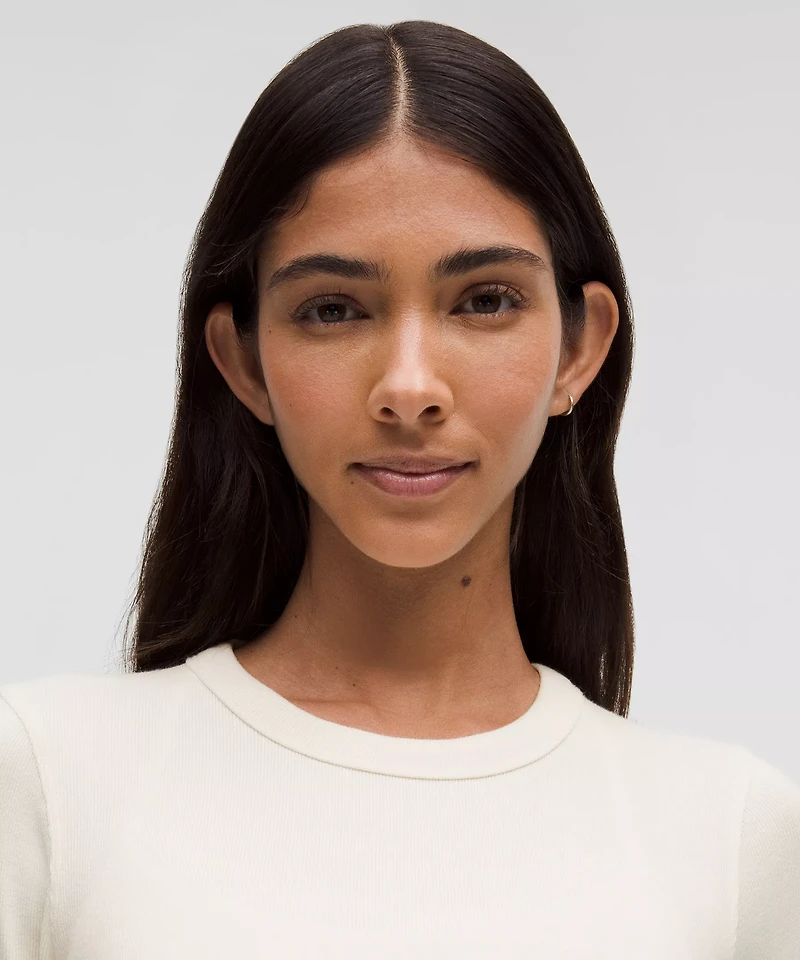 Hold Tight Straight-Hem Cropped Long-Sleeve Shirt