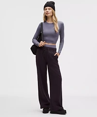 Hold Tight Straight-Hem Cropped Long-Sleeve Shirt