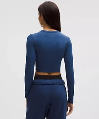 Hold Tight Straight-Hem Cropped Long-Sleeve Shirt | Women's Long Sleeve Shirts
