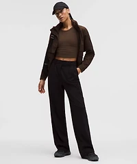 Hold Tight Straight-Hem Cropped Long-Sleeve Shirt