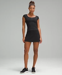 Cap-Sleeve Henley T-Shirt | Women's Short Sleeve Shirts & Tee's