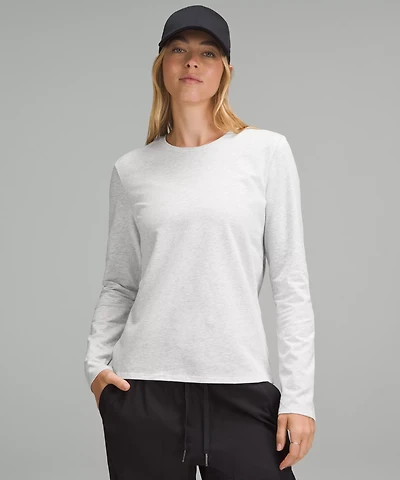 Organic Cotton Crewneck Long-Sleeve Shirt | Women's Long Sleeve Shirts