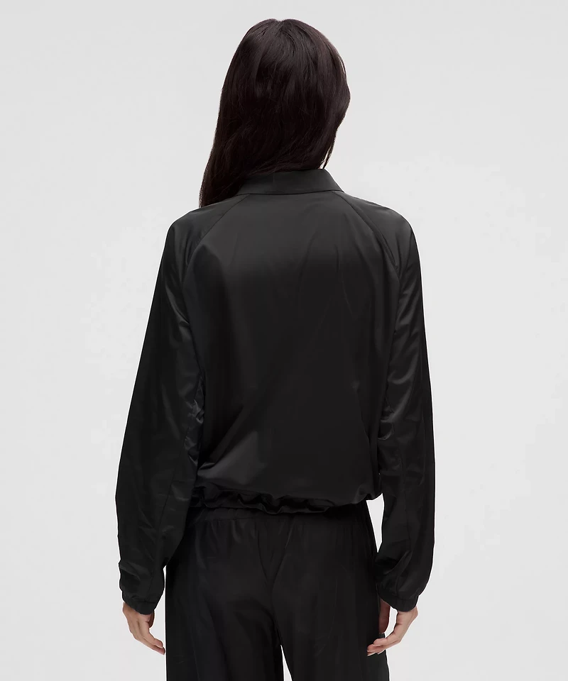 Stretch Satin Nylon Jacket | Women's Coats & Jackets