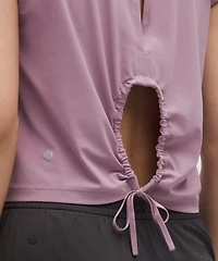 Cinch-Back Short-Sleeve Shirt