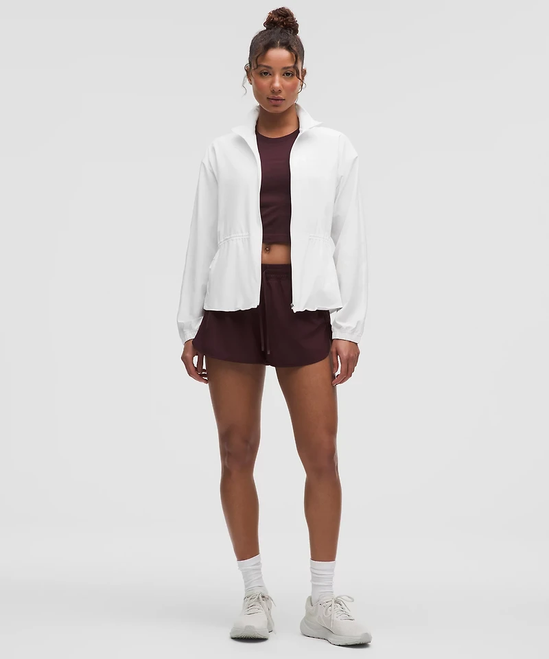 UV-Protective Cinch-Waist Running Jacket