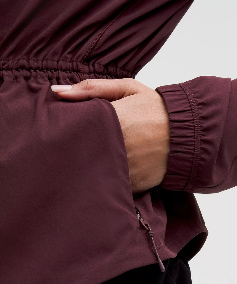 UV-Protective Cinch-Waist Running Jacket