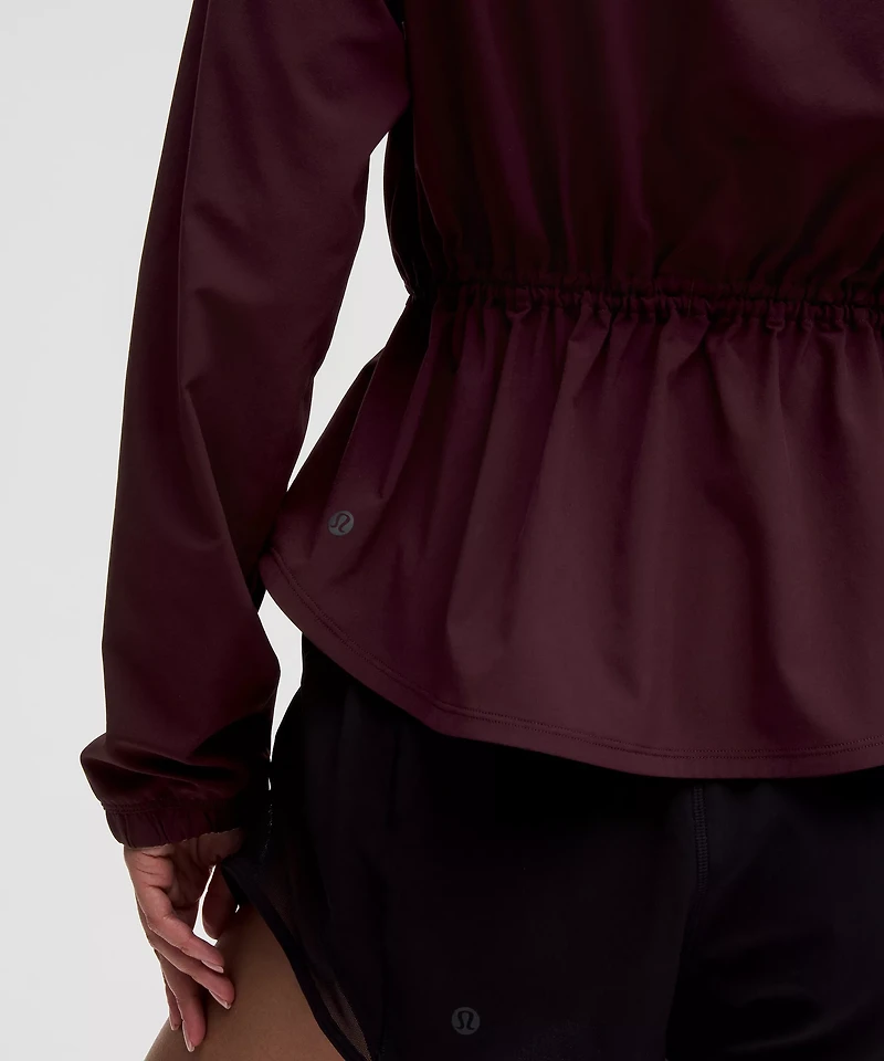 UV-Protective Cinch-Waist Running Jacket
