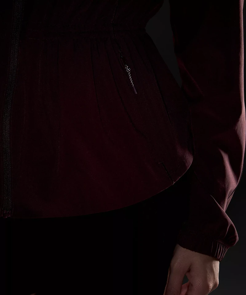 UV-Protective Cinch-Waist Running Jacket